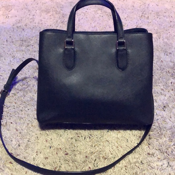 Authentic Kate Spade Black leather bag w/longstrap